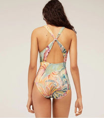 Monokini with yellow sarong - WomanLikeU