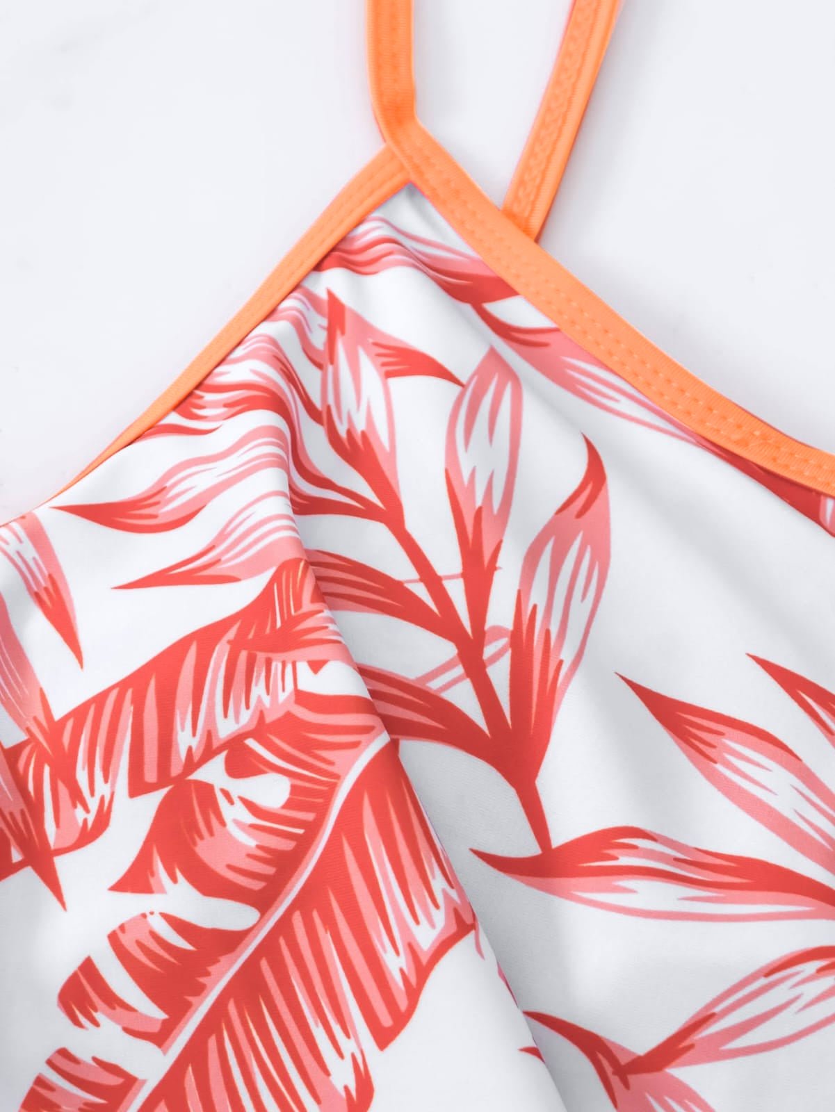 Orange Tropical Tankini - WomanLikeU