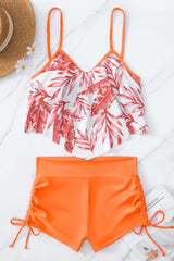 Orange Tropical Tankini - WomanLikeU
