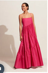 Pink Flared Dress - WomanLikeU