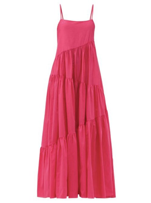 Pink Flared Dress - WomanLikeU