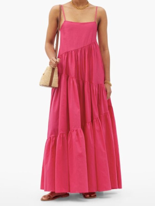Pink Flared Dress - WomanLikeU