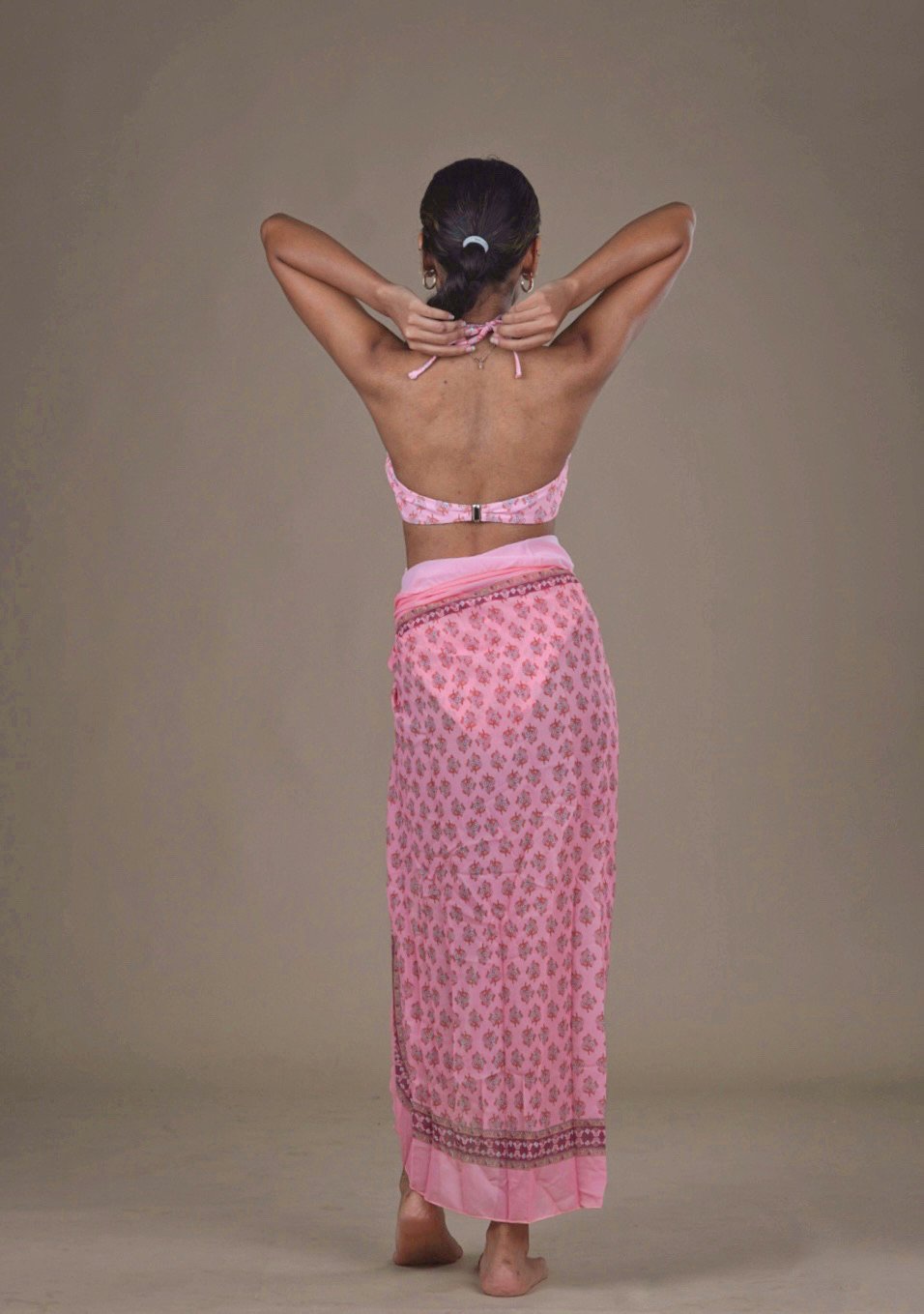 Pink Monokini with Sarong - WomanLikeU