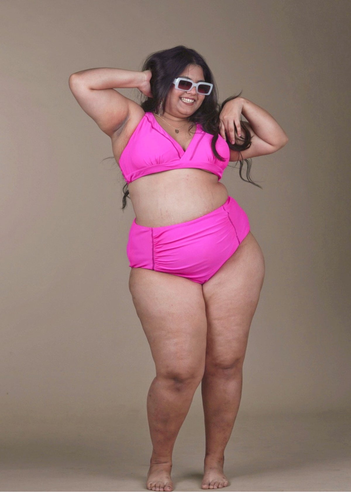 Pink Plus Size Bikini - WomanLikeU