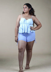 Printed Lilac Tankini - WomanLikeU