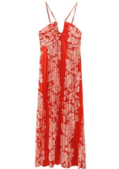 Red Printed Dress - WomanLikeU