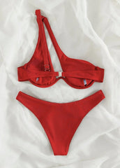 Red Underwired Bikini - WomanLikeU
