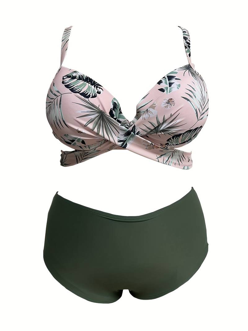 Enchanted Forest – Green 3-Piece Bikini Set