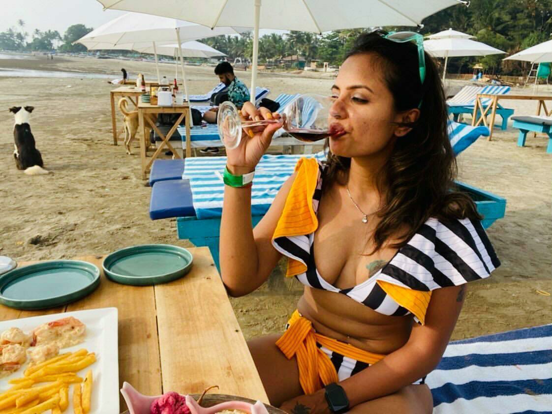 Striped swimwear set - WomanLikeU