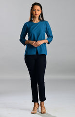 Teal Full Sleeve Top - WomanLikeU