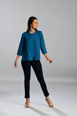 Teal Full Sleeve Top - WomanLikeU