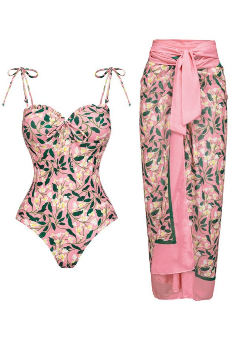 Pink Paradise: Pink One-piece swimwear by WomanLikeU