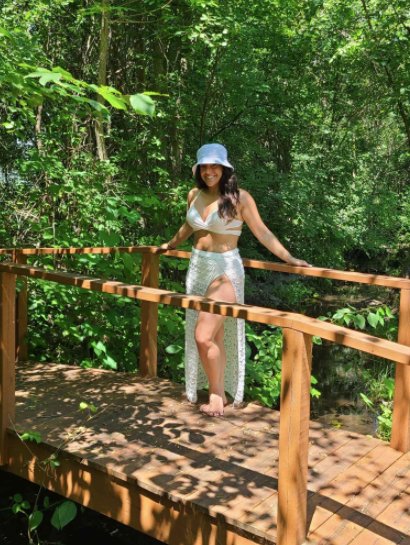 White Bikini with a Skirt - WomanLikeU