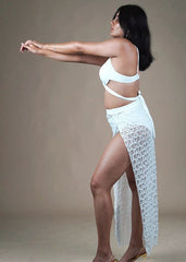 White Bikini with a Skirt - WomanLikeU