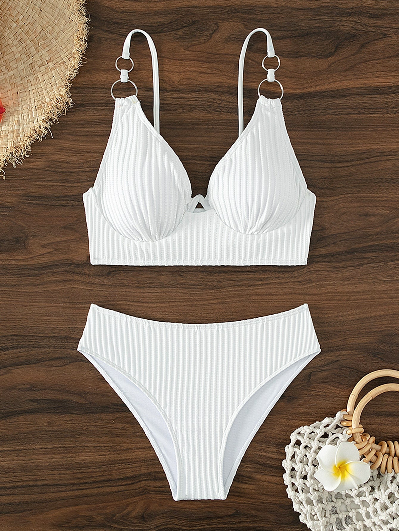 White Underwired Bikini - WomanLikeU