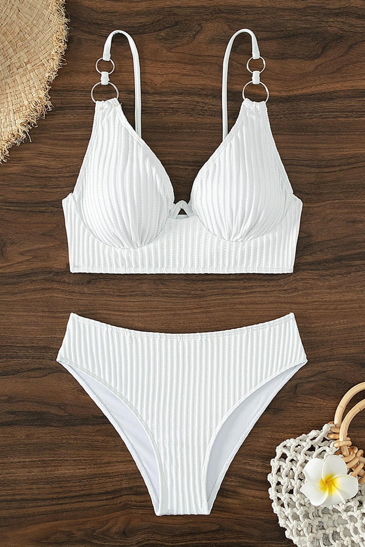 White Underwired Bikini - WomanLikeU