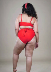 Wrapped Red Bikini - WomanLikeU