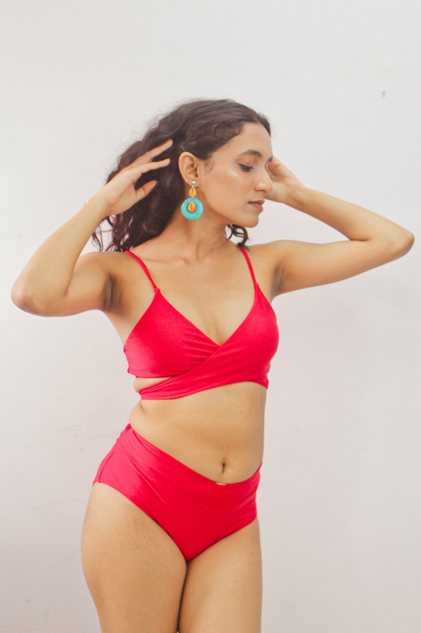Wrapped Red Bikini - WomanLikeU